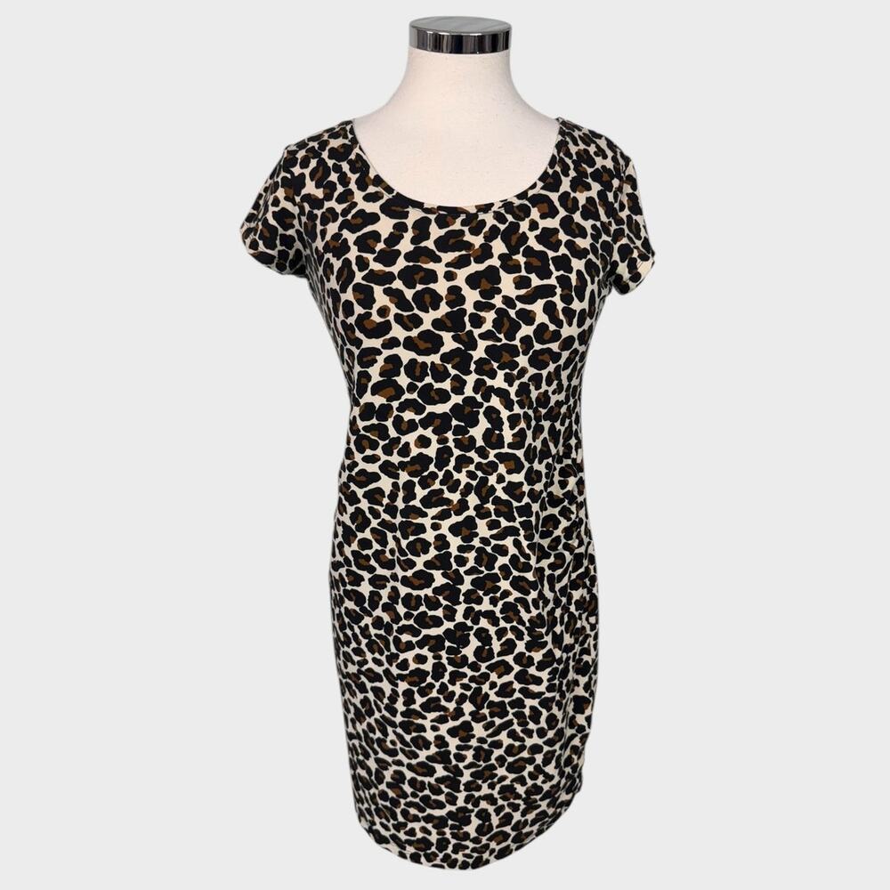 H&M Mama Maternity Medium Cheetah Leopard Animal Print Short TShirt Dress